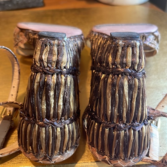 Prada Raffia Wedge Sandal in Snakeskin - Picture 16 of 16